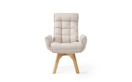 イス 回転ファブリックチェア FACN-KH アイボリー