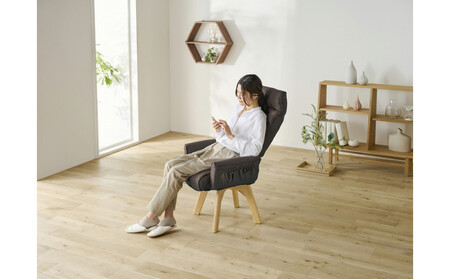 イス 回転ファブリックチェア　ハイバック FACN-KHB ブラウン