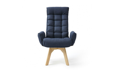 イス 回転ファブリックチェア ハイバック FACN-KHB ブルー