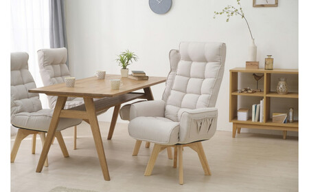 イス 回転ファブリックチェア ハイバック FACN-KHB アイボリー