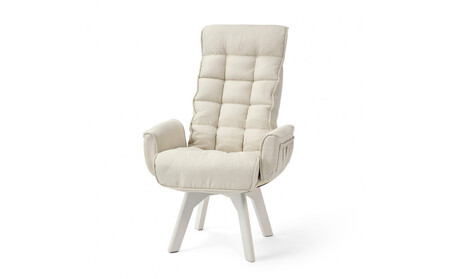 イス 回転ファブリックチェア ハイバック FACN-KHB ホワイト