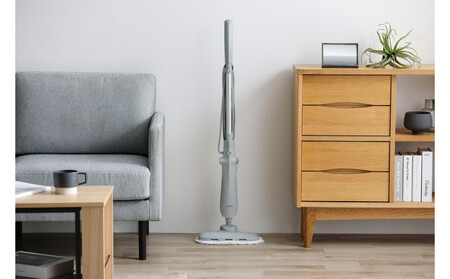 スチームモップ アイリスオーヤマ 家電 電化製品 タンク容量240ml パネル式 コンパクト ハンドル伸縮 チャイルドロック付き 除菌 消臭 STM-240 グレー