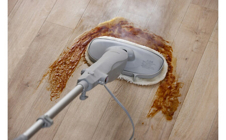 スチームモップ アイリスオーヤマ 家電 電化製品 タンク容量240ml パネル式 コンパクト ハンドル伸縮 チャイルドロック付き 除菌 消臭 STM-240 グレー