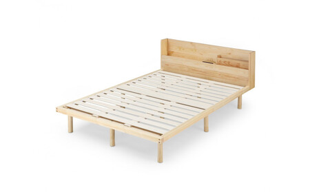 ベッド 宮付き高耐荷重すのこベッド HWBM-D ナチュラル