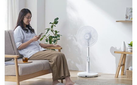 扇風機 DCリビング扇 首振りメカ式 LFD-307LE-W ホワイト