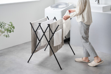 物干し 伸縮タオル干し SWX-700RC ブラック