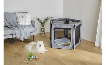 ペット 洗える折りたたみペットサークル AOPS-8P グレー