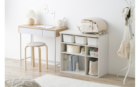 収納棚 ラウンドシェルフ RUSR-74S ホワイト