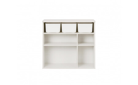 収納棚 ラウンドシェルフ RUSR-74S ホワイト