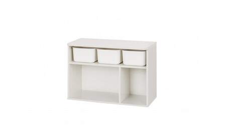 収納棚 ラウンドシェルフ RUSR-74L ホワイト