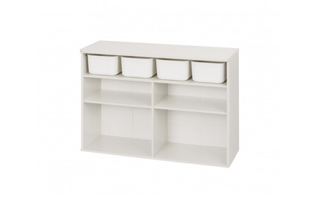 収納棚 ラウンドシェルフ RUSR-97W ホワイト