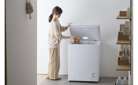 冷凍庫 上開き冷凍庫 142L ICSD-14B-W ホワイト