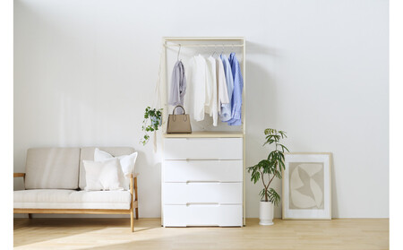 チェスト上ハンガーラック CHHR-850 ホワイト