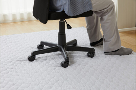 はがして洗える Hagashラグ セット 杢キルト 1cm HAGSM10-1824 グレー