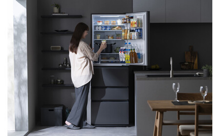 冷凍冷蔵庫 370L 自動製氷機能付 IRSN-I37A-B ブラック