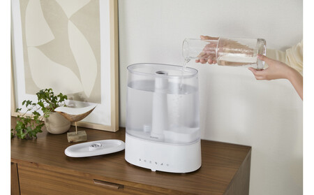 上給水超音波ハイブリッド加湿器 AHM-HUT55A-W ホワイト