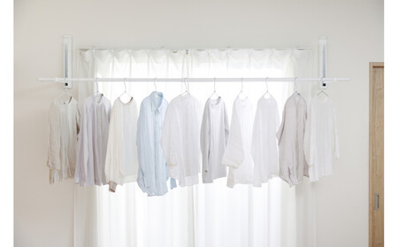 壁につける室内物干し WMR-40 ホワイト