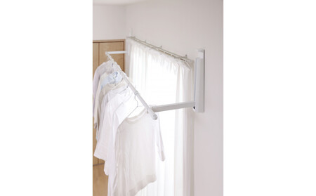 壁につける室内物干し WMR-40 ホワイト