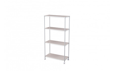 カラーメタルラック ウッドボード付き CMM-75144B ホワイト