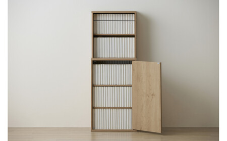 隠せる本棚 HKH-400 ナチュラル/ブラック