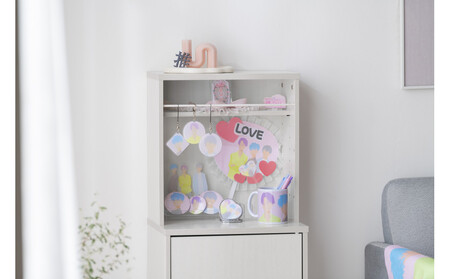 隠せる本棚 HKH-400 ホワイト