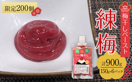 角田市 岸浪園 梅干しペースト 練梅 150g×6パック 限定200個