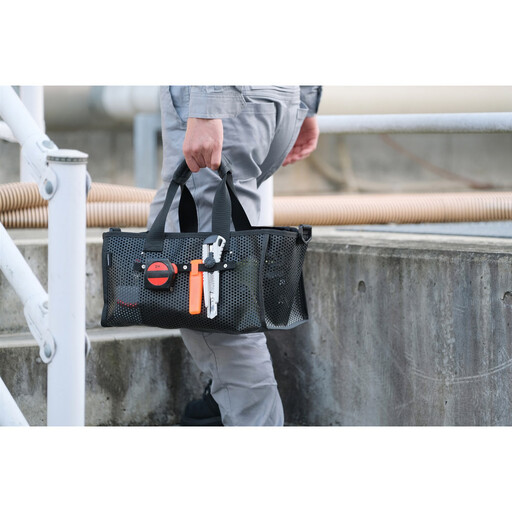 メッシュツールバッグ ボックスタイプ TLB-B35 ブラック