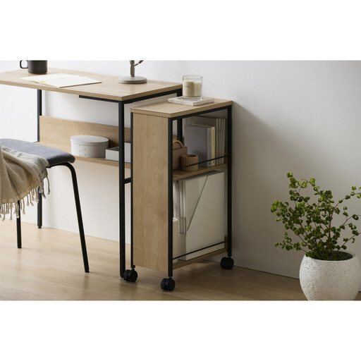 目隠しワゴン HMW-200 ナチュラル/ブラック