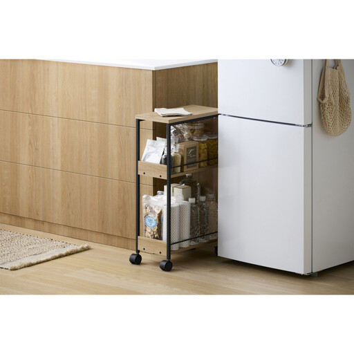 目隠しワゴン HMW-200 ナチュラル/ブラック