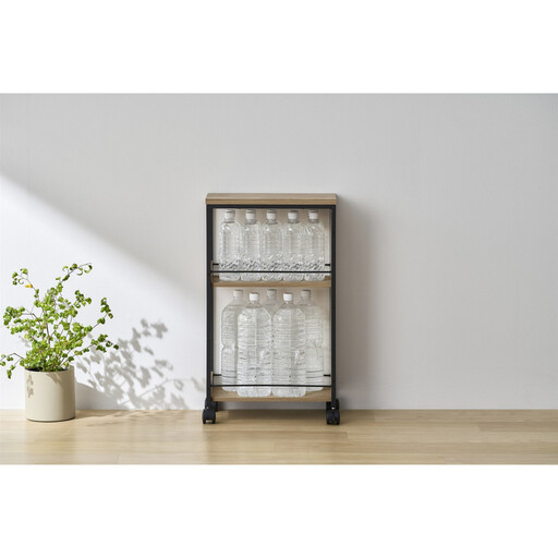 目隠しワゴン HMW-200 ナチュラル/ブラック