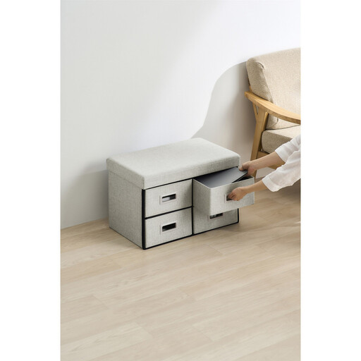 3WAY引き出し収納ボックス 引き出し4つタイプ SST4H-60 グレー