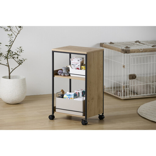 目隠しワゴン HMW-300 ナチュラル/ブラック