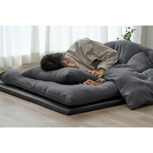 マットレス付き布団５点セット KFS-M5RS ダークグレー