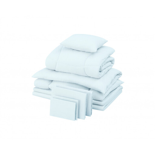 マットレス付き布団９点セット KFS-M9S ライトブルー