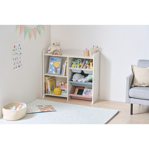 本棚付トイハウスラック HTHR-34R ホワイト