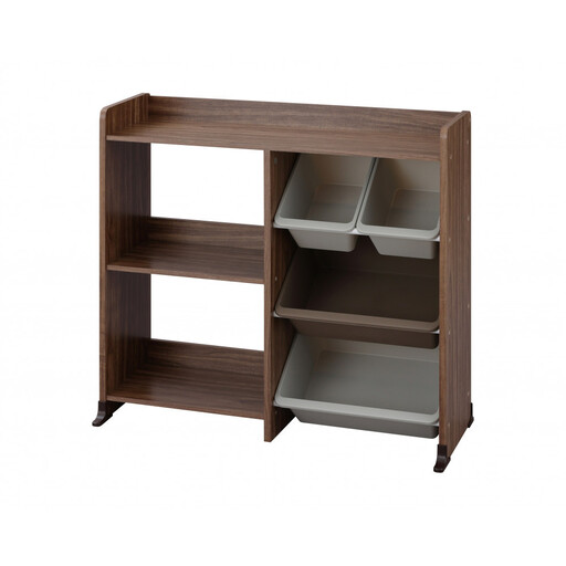 本棚付トイハウスラック HTHR-34R ウォールナット