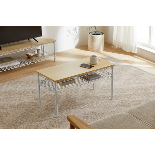 カラーメタルラック テーブル CMM-T76362 ホワイト