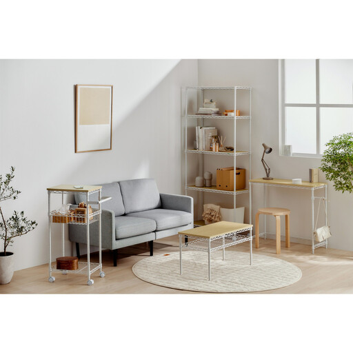 カラーメタルラック テーブル CMM-T76362 ホワイト