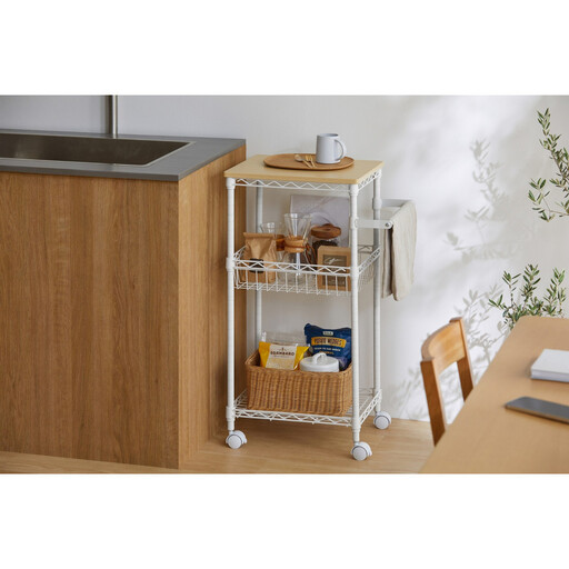 カラーメタルラック ワゴン CMM-WG4084 ホワイト