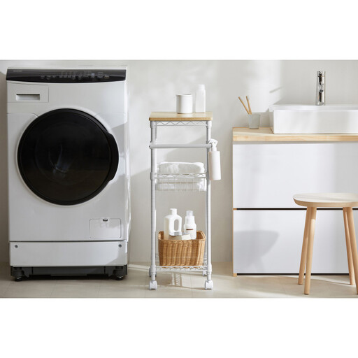 カラーメタルラック ワゴン CMM-WG4084 ホワイト