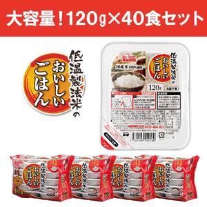 120g×40食】 パックごはん 低温製法米のおいしいごはん アイリス