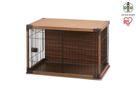 インテリアウッディサークル アイリスオーヤマ 犬サークル おしゃれ 超小型犬～小型犬 幅97.5cm PIWS-960 ダークブラウン