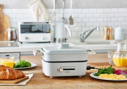 グリル鍋 3枚プレート 溝付 平面 たこ焼き  アイリスオーヤマ 家電 キッチン家電 電化製品  IGU-P3-H