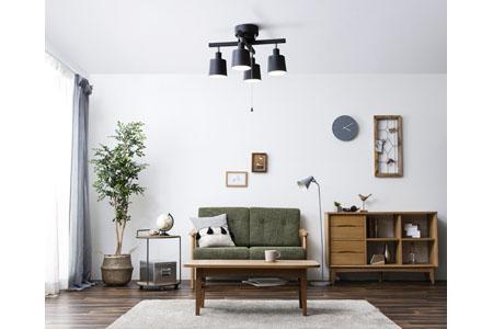 4灯シーリングライト クロス形 CE4LA-20C-B アイリスオーヤマ