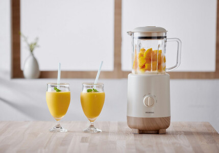 ミキサー 1000ml 氷対応 アイリスオーヤマ 家庭用 キッチン ギフト 木目調 スムージー デザート お手入れ簡単 IJM-S101-Cアイボリー