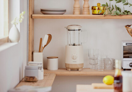 ミキサー 1000ml 氷対応 アイリスオーヤマ 家庭用 キッチン ギフト 木目調 スムージー デザート お手入れ簡単 IJM-S101-Cアイボリー