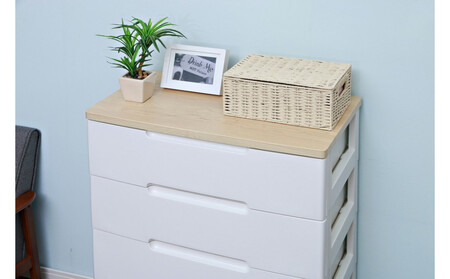 チェスト  組み立て簡単 アイリスオーヤマ 5段 ホワイト プラスチック  組み立て簡単 北欧 リビング 収納 木天板 タンス 箪笥 おしゃれ ウッドトップチェスト 新生活 一人暮らし 使いやすい オールシーズン おすすめ 人気 アイリス HG-725R