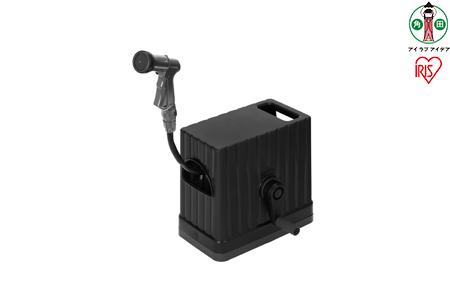 フルカバーホースリールＥＸ　１５Ｍ　FHEXNｰ15ダークグレー／ブラック アイリスオーヤマ