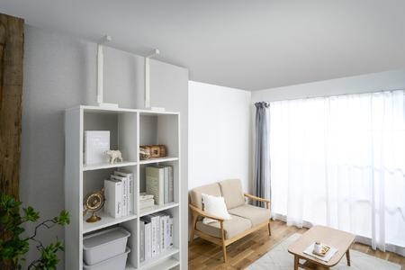 家具転倒防止耐震バーMKTTB-Mホワイト アイリスオーヤマ