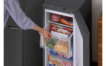 冷凍庫 80L 冷凍庫 スリム 小型 冷凍 フリーザー 氷 食材 冷凍食品 保存 前開き 右開き ファン式 キッチン家電 自動霜取り IUSN-8B-HA アイリスオーヤマ